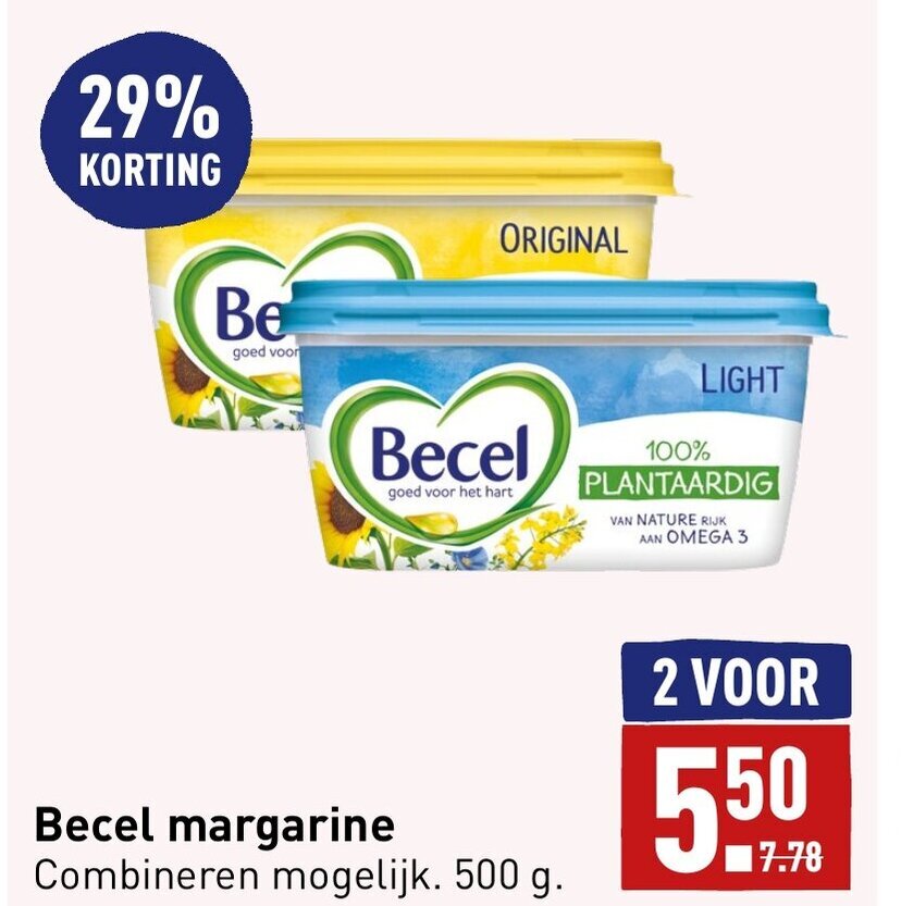 Becel margarine 500 gram aanbieding bij ALDI