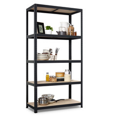 Praxis Avasco stellingkast strong 176x90x45cm mat zwart aanbieding