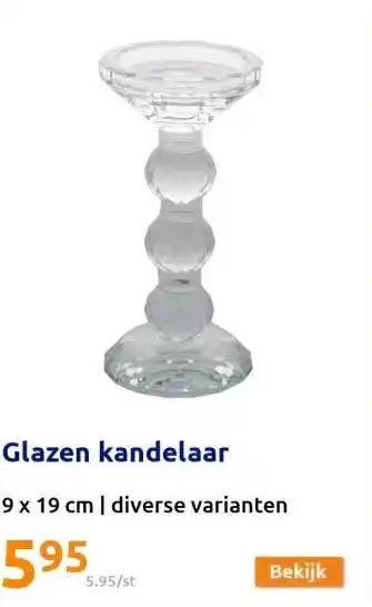 Action Glazen kandelaar aanbieding