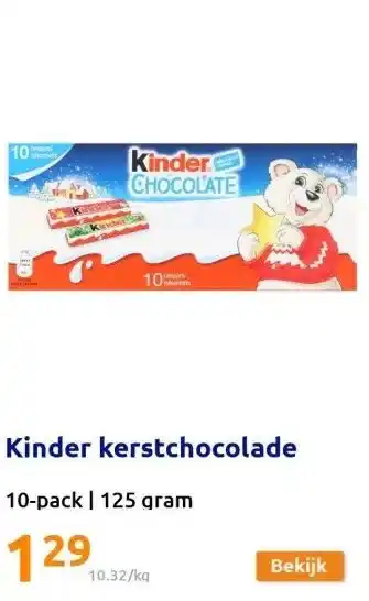 Action Kinder kerstchocolade aanbieding