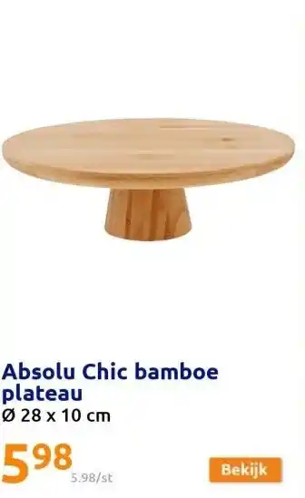 Action Absolu chic bamboe plateau aanbieding