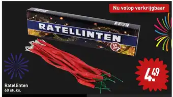 ALDI Ratellinten 60 stuks aanbieding