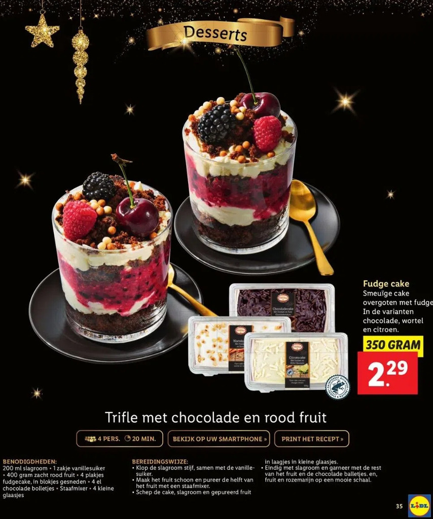 Fudge cake aanbieding bij Lidl