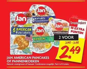 Dekamarkt Jan american pancakes of pannenkoeken aanbieding