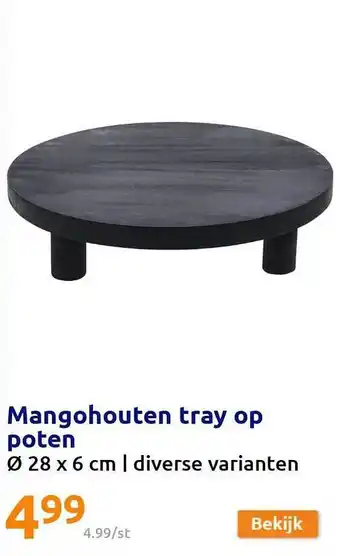 Action Mangohouten trap op poten aanbieding