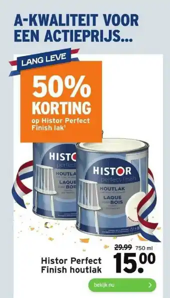 GAMMA Histor perfect finish houtlak 750 ml aanbieding