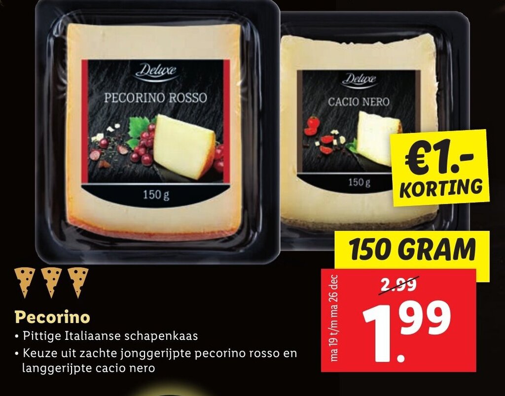 Pecorino 150g aanbieding bij Lidl