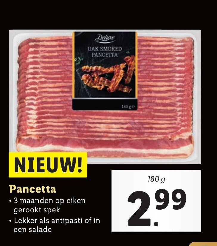 Pancetta 180g aanbieding bij Lidl