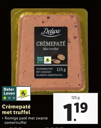 Lidl Cremepate met truffel 125g aanbieding