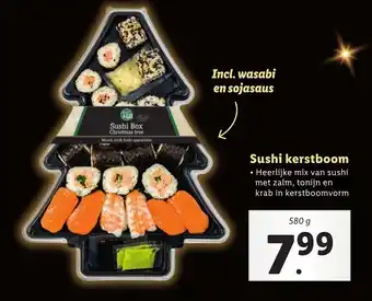 Lidl Sushi kerstboom 580g aanbieding