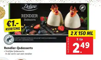 Lidl Rendier-ijsdesserts 2 x 150ml aanbieding