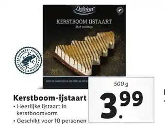 Lidl Kerstboom-ijstaart 500g aanbieding