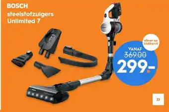 Blokker Bosch steelstofzuigers unlimited 7 aanbieding