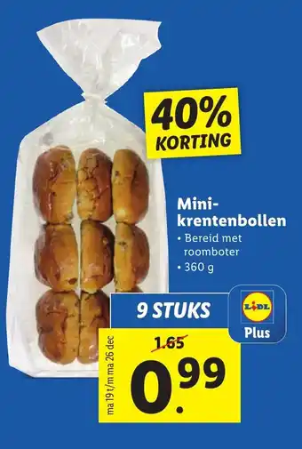 Lidl Mini-krentenbollen aanbieding