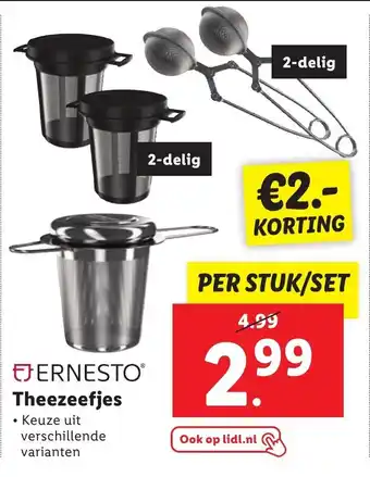 Lidl Ernesto theezeefjes aanbieding