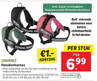 Lidl Zoofari hondenharnas aanbieding