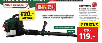 Lidl Parkside benzine-bladblazer aanbieding