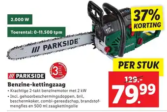 Lidl Parkside benzine-kettingzaag aanbieding