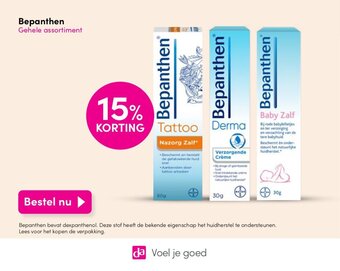 DA Bepanthen Gehele assortiment aanbieding