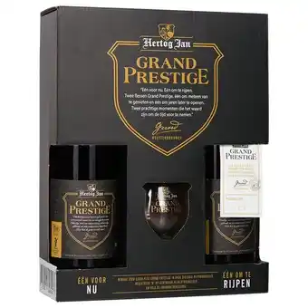 Dirck 3 Hertog jan grand prestige met origineel glas 2 x 75 cl aanbieding