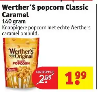 Kruidvat Werther'S Popcorn Classic Caramel 140g aanbieding