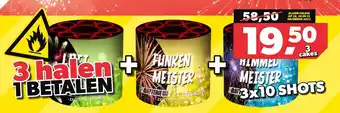 Vuurwerk XXL Funken Meister 3 Halen 1 Betalen aanbieding