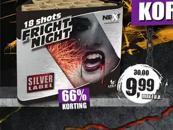 Rowy Vuurwerk Fright Night 18 shots aanbieding