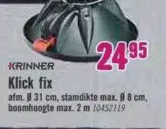 Hornbach Krinner klick fix aanbieding