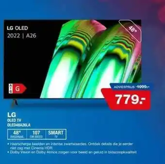 Electroworld Lg oled tv oled48a26la aanbieding