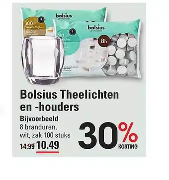 De Kweker Bolsius theelichten en -houders aanbieding