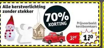 Kruidvat Alle kerstverlichting zonder stekker 70% korting aanbieding