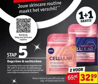 Kruidvat Dagcrème & nachtcrème 1+1 gratis aanbieding