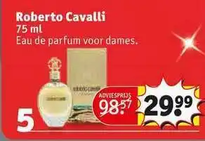 Kruidvat Roberto cavalli 75ml eau de parfum voor dames aanbieding