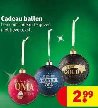 Kruidvat Cadeau ballen aanbieding