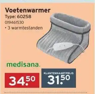 Heuts Voetenwarmer medisana aanbieding