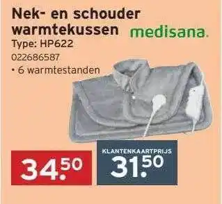 Heuts Nek- en schouder warmtekussen medisana aanbieding