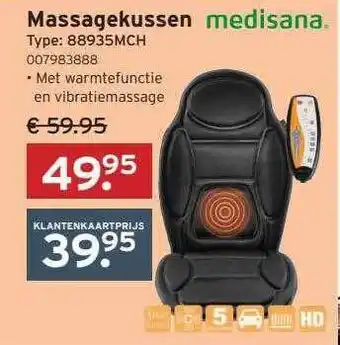 Heuts Massagekusen type: 88935mch medisana aanbieding