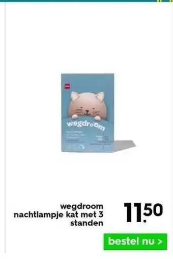 HEMA Wegdroom nachtlampje kat met 3 standen aanbieding