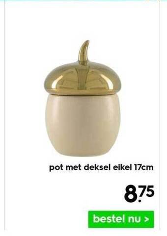 HEMA Pot met deksel eikel 17cm aanbieding