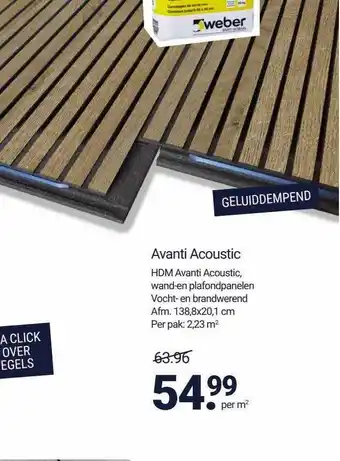 Inter Chalet Avanti acoustic aanbieding