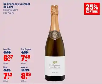 Makro De chanceny crémant de loire frankrijk, loire 25% korting aanbieding