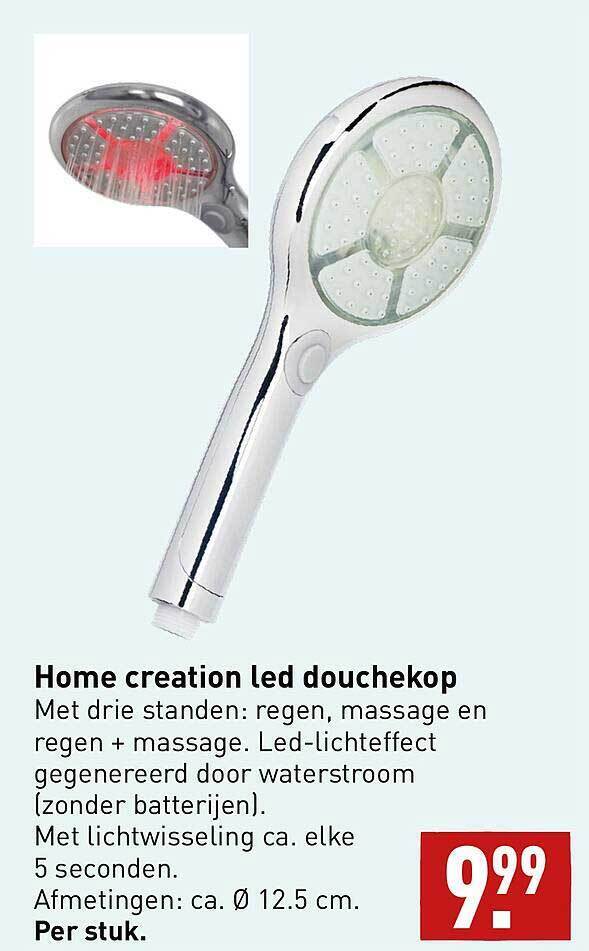 Home creation led douchekop aanbieding bij ALDI