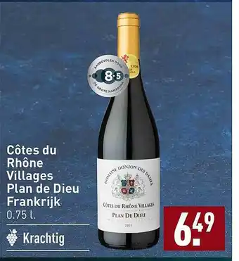 ALDI Côtes du rhône villages plan de dieu frankrijk aanbieding