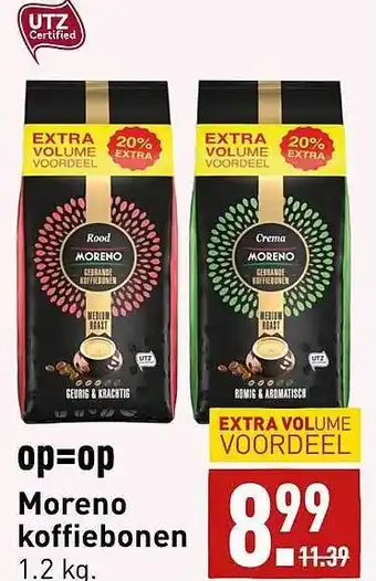 ALDI Op=op moreno koffiebonen aanbieding