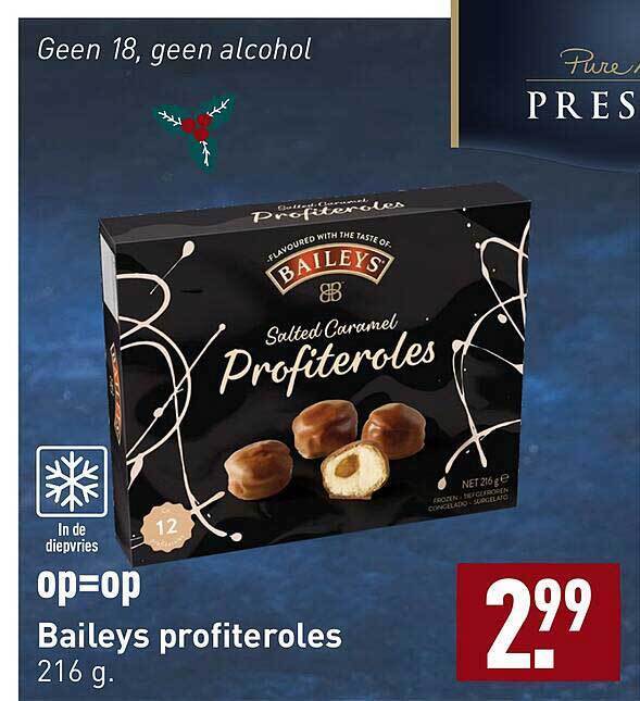 Op=op baileys profiteroles aanbieding bij ALDI