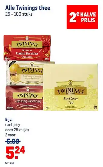 Makro Alle twinings thee aanbieding