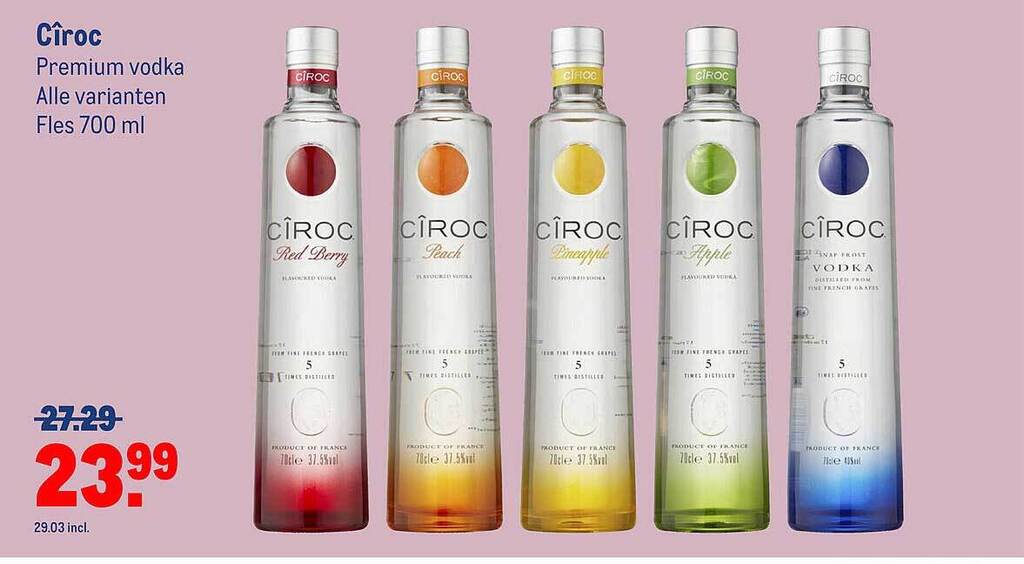 Cîroc premium vodka aanbieding bij Makro