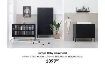 Babypark Europe baby liam zwart aanbieding