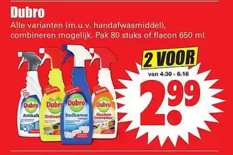 Dirk Dubro antikalk, badkamer, ontvetter of keuken ontvetter aanbieding