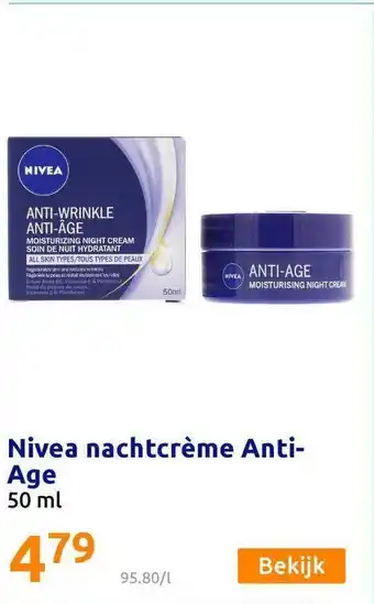 Action Nivea nachtcrème anti-age 50 ml aanbieding